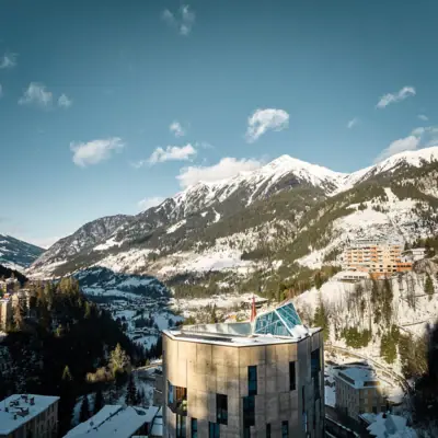 View from the Urban Nature Hotel in Bad Gastein across the Gastein Valley.