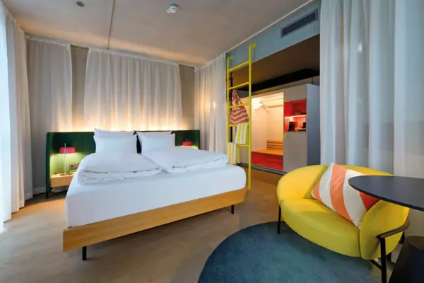Rooms A hotel room at the Urban Nature Hotel Bad Gastein.